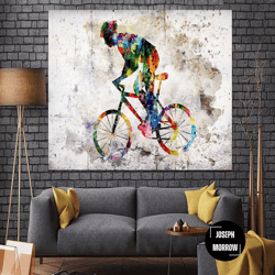 bicycle wall art sport canvas art abstract cycling art olympic wall print sport print bike wall art motivational wall ca