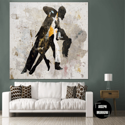 dancers wall art couple dancers print art latin dancers modern art dancing canvas wall art dancing couple artwork gift f