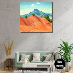 georgia o'keeffe mountain ready to hang canvas,reproduction painting,o'keeffe picture,o'keeffe poster,okeeffe water gree