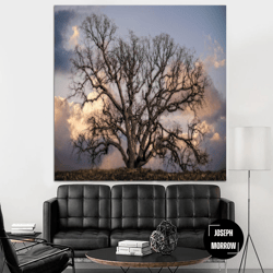large tree print on canvas nature poster multi panel wall art oak tree print landscape poster oak tree art poster for la