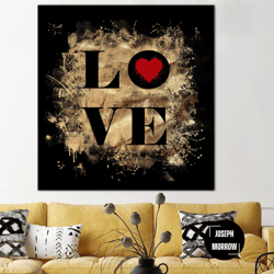 love sign valentines day present for her heart present for him customized sign print bedroom decor housewarming gift wal