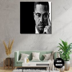 malcolm x ready to hang canvas,malcolm x,malcolm x poster,malcolm little,malcolm x print,malcolm x wallart,famous wall a