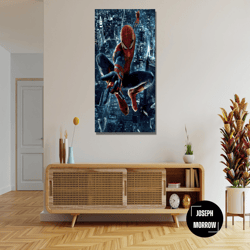 miles morales spider-man ready to hang canvas, into the spider-verse poster,spiderman into the spider-verse painting,min
