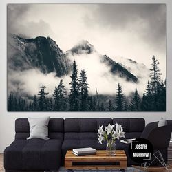 mountains canvas black and white mountains wall art large mountain photo landscape art nature photography print multi pa
