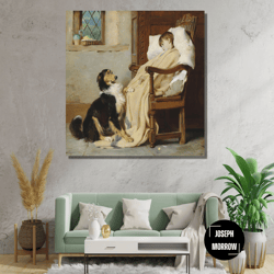 old playfellows by briton riviere canvas wall art,old playfellows by briton riviere poster,old playfellows print,briton