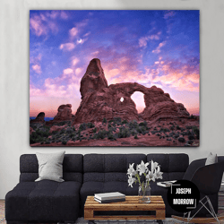 original sandstone arche print on canvas national park wall hanging art modern turret arch poster multi panel print deco