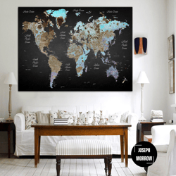 original travel push pin map black wall art map print wall prints set photo wall set contemporary wall artwork modern de