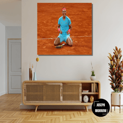 rafael nadal photo ready to hang canvas,motivation art,rafael nadal poster,sports room art,gift for tennis player,tennis
