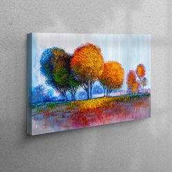 3D Canvas, Large Wall Art, Canvas, Landscape Art, Abstract Printed, View Wall Art, Forest 3D Canvas, Autumn Artwork,