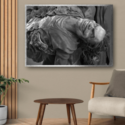 the joker prints wall decor, joker canvas, abstract canvas, black and white canvas, modern wall decor, home descor