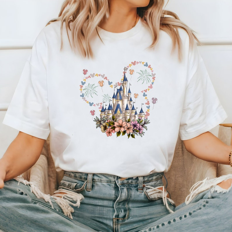Comfort Colors Floral Mickey Castle Shirt, Disney Garden Festival Shirt, Floral Castle Shirt, Floral Mickey Shirt, Gardening Gift3.jpg