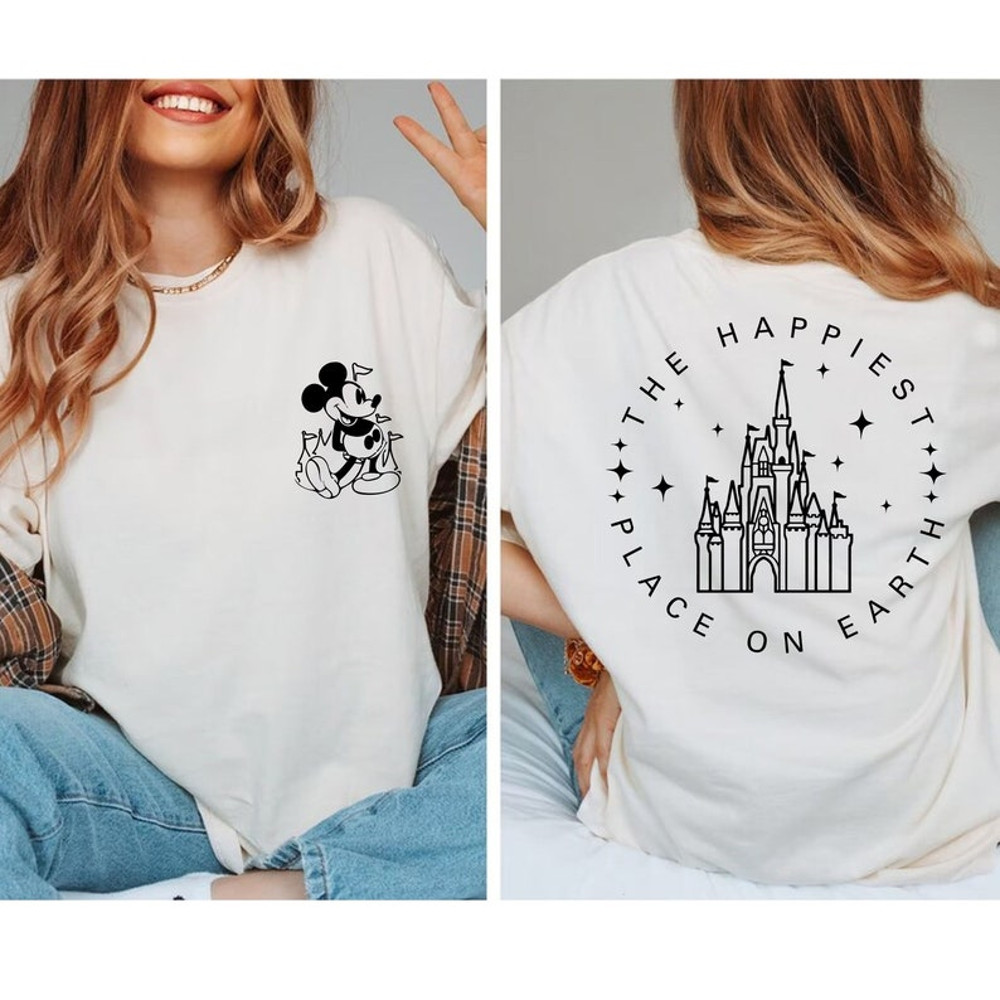 Comfort Colors The Happiest Place One Earth Shirt, Magical Castle Shirt, Mickey Castle Shirt, Disney Vacation Shirt, Magical Kingdom Shirt1.jpg