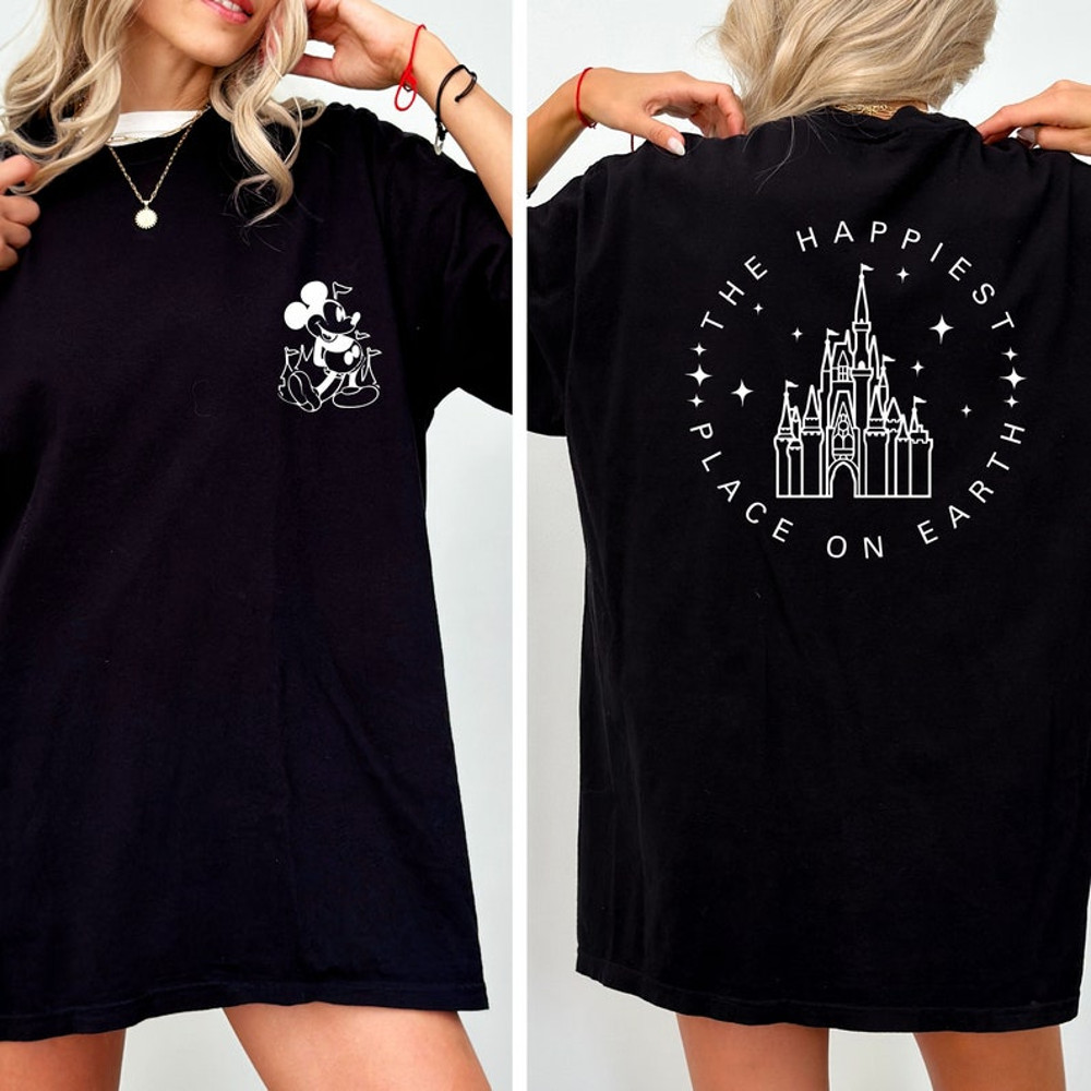 Comfort Colors The Happiest Place One Earth Shirt, Magical Castle Shirt, Mickey Castle Shirt, Disney Vacation Shirt, Magical Kingdom Shirt2.jpg