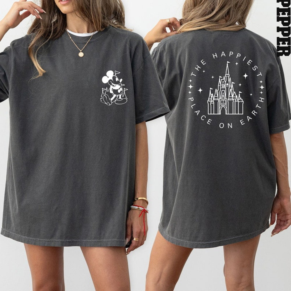 Comfort Colors The Happiest Place One Earth Shirt, Magical Castle Shirt, Mickey Castle Shirt, Disney Vacation Shirt, Magical Kingdom Shirt3.jpg