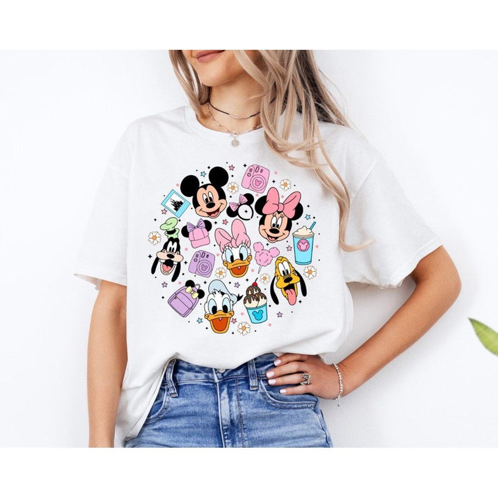 Mickey & Friends Shirt, Goofy and Pluto T-shirt, Donald and Daisy Sweater, Disney Happiest Place On Earth Tee, Disney World Castle Shirts1.jpg