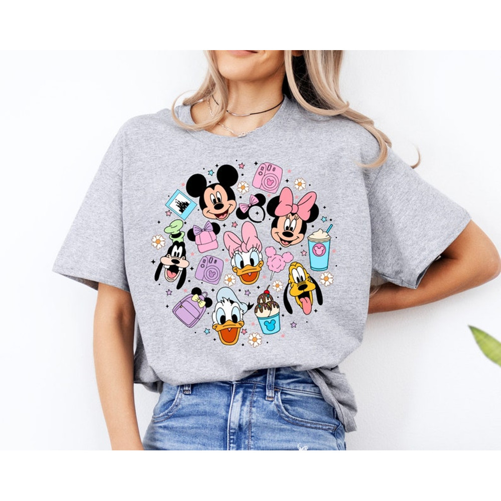 Mickey & Friends Shirt, Goofy and Pluto T-shirt, Donald and Daisy Sweater, Disney Happiest Place On Earth Tee, Disney World Castle Shirts2.jpg