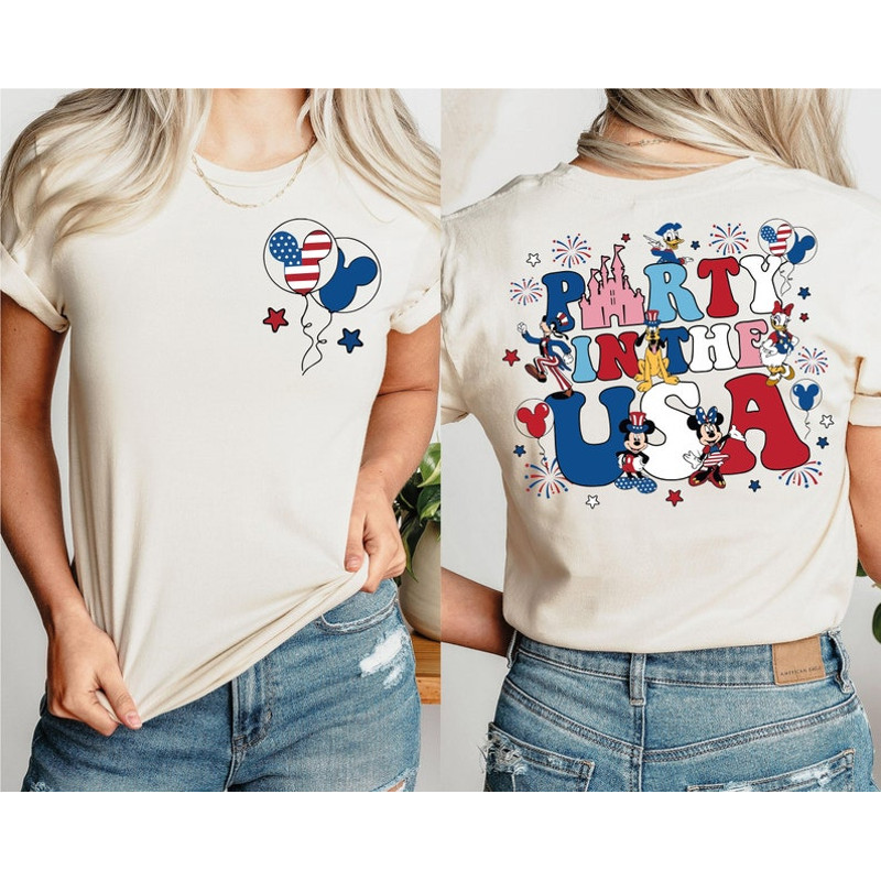 Mickey and Friends Party in the USA Shirt, American Shirt, Disney Patriotic Shirt, Magical Independence Day, Disney 4th of July Shirt3.jpg