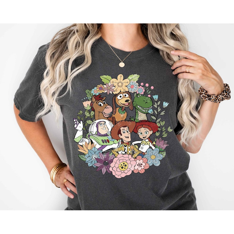 Disney Floral Toy Story Shirt, Buzz Lightyear Shirt, Slinky Dog Shirt, Toy Story Squad Shirt, Toy Story Friends Shirt, Toy Story Land Shirt2.jpg