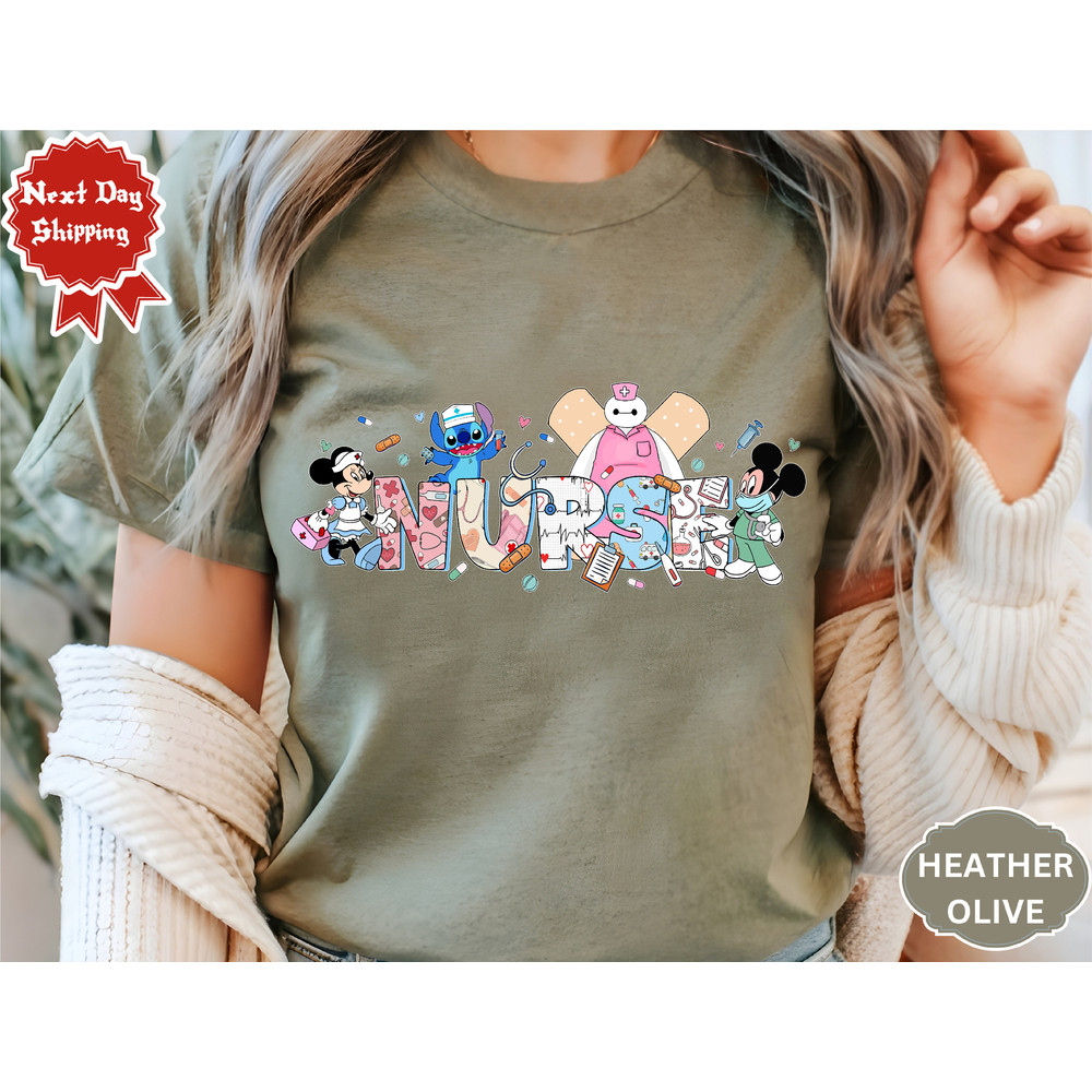 Disney Nurse Shirt, Stitch Nurse Week Shirt, Disney Nurse Gift, Disney Nurse Sweatshirt, Nursing Gift, Nurse's Day Labor And Delivery Shirt.jpg