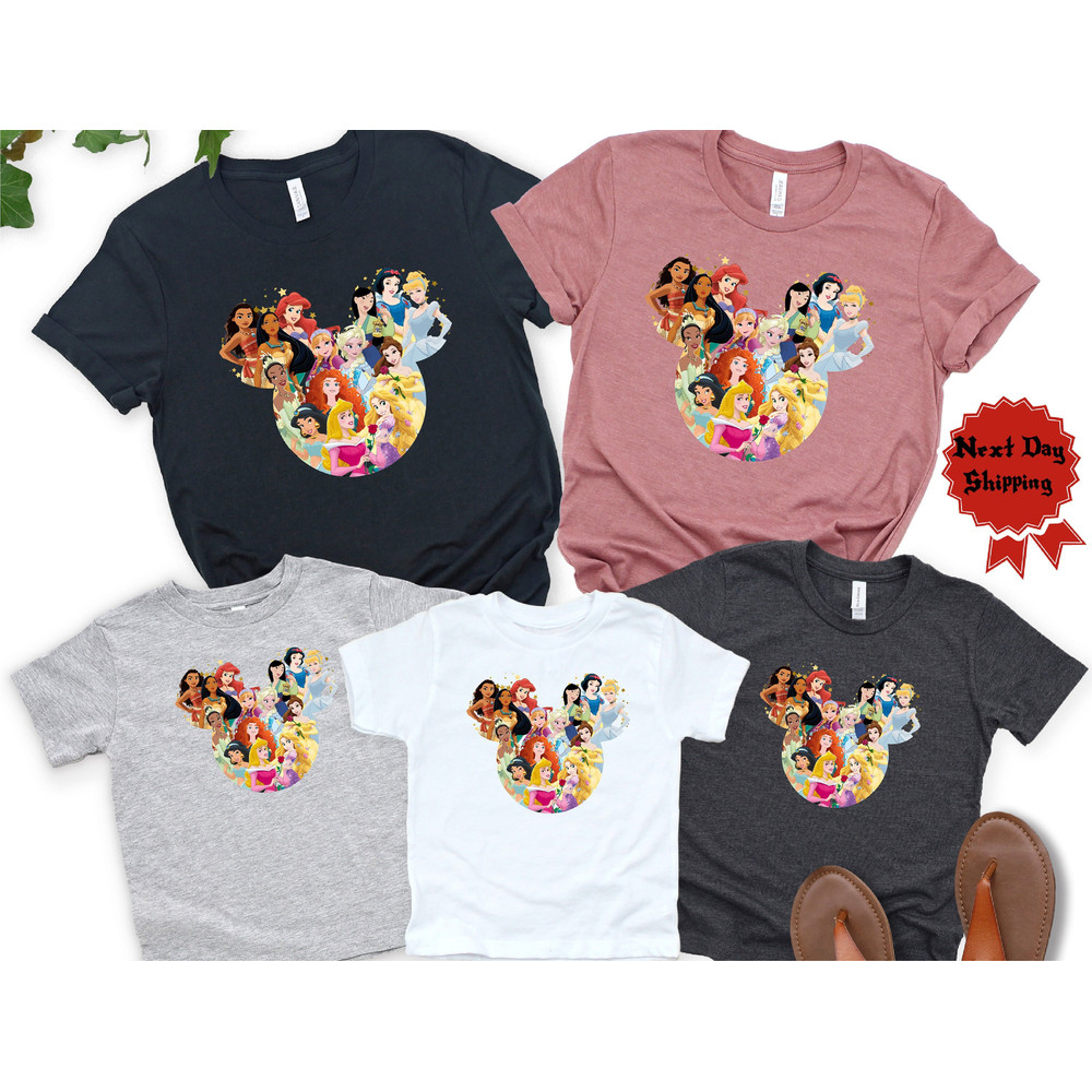 Disney Princess Shirt, Disney Girls Trip, Princess Shirt, , Cute Disney Princess Tee, Walt Disney Princess Shirt, Princess Group Photo Shirt.jpg