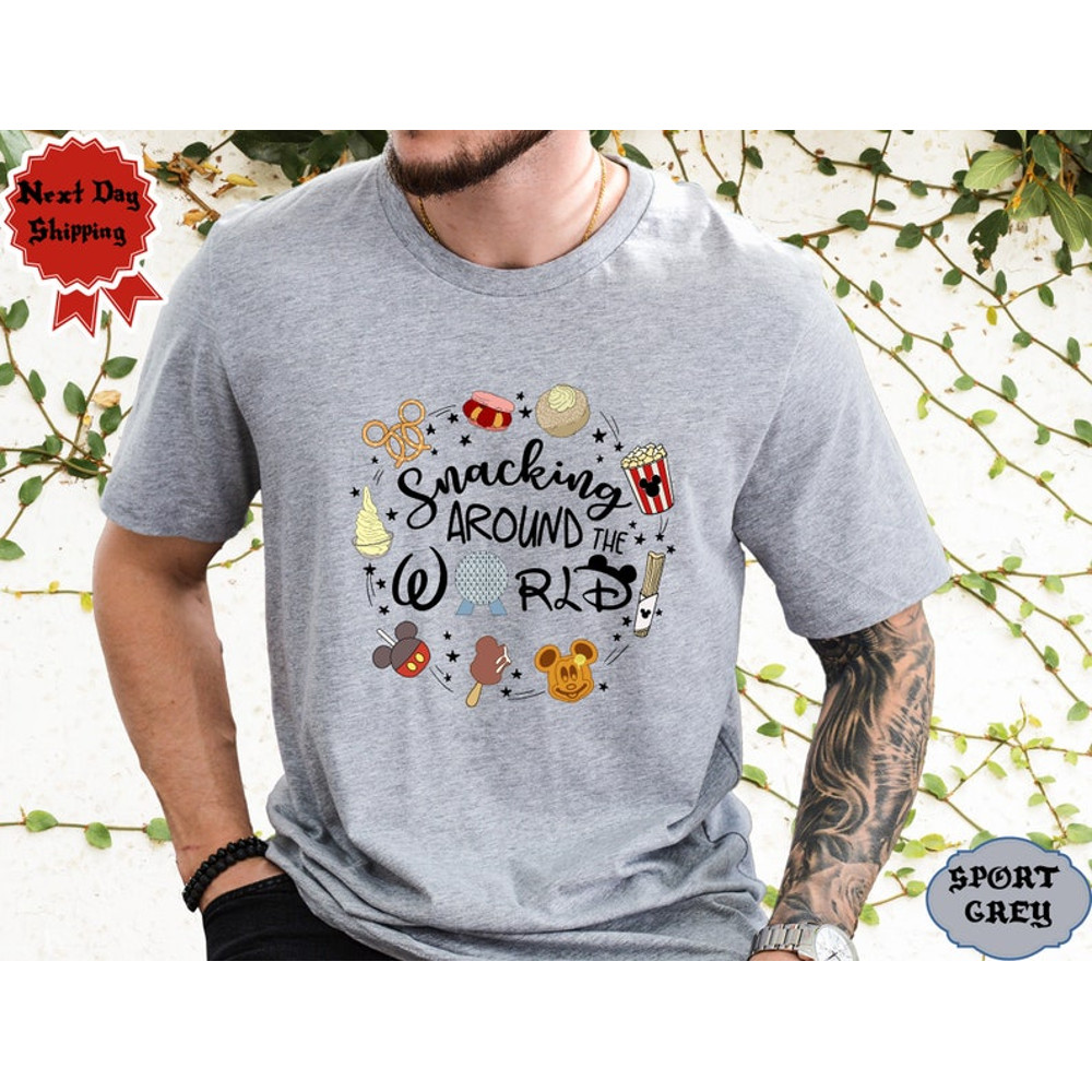 Snacking Around the World T-Shirt, Disney Snacks T-shirt, Magic Kingdom Snacking Shirt Disney Snacking Shirt1.jpg