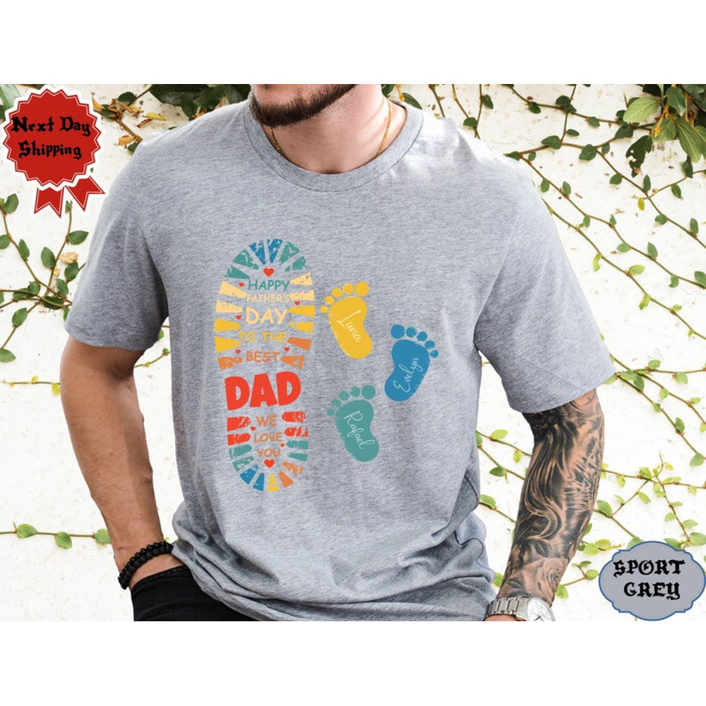 Custom Dad Shirt With Kids Names Shirt, Father's Day Gift Shirt, Gift For New Dad, Baby Announcement Tee, Personalized Father's Day Gift1.jpg