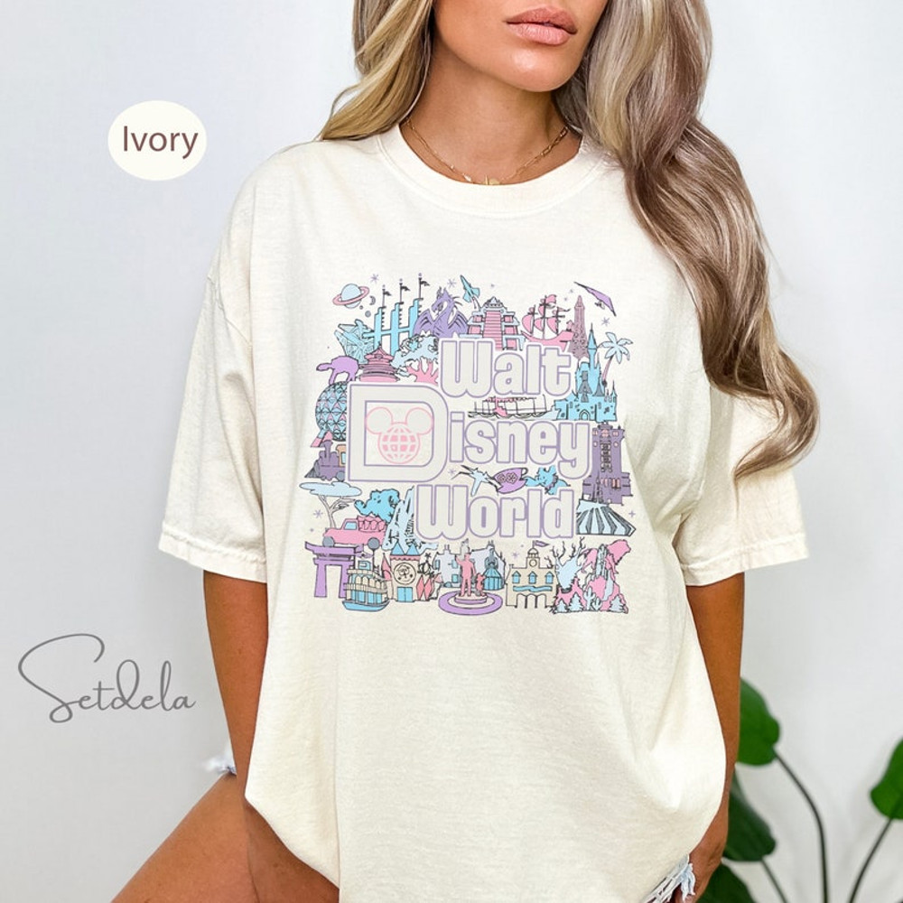 Retro Walt Disney World Comfort Colors Shirt, Disneyworld Shirt, Vintage Disney Shirt, Disneyland Shirt, Disney Trip Shirt, Disney Group Tee1.jpg
