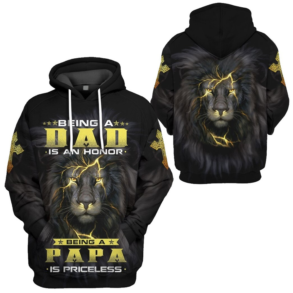 Being A Dad Is An Honor, Being A Papa Is Priceless 3D All Over Printed Hoodie.jpeg