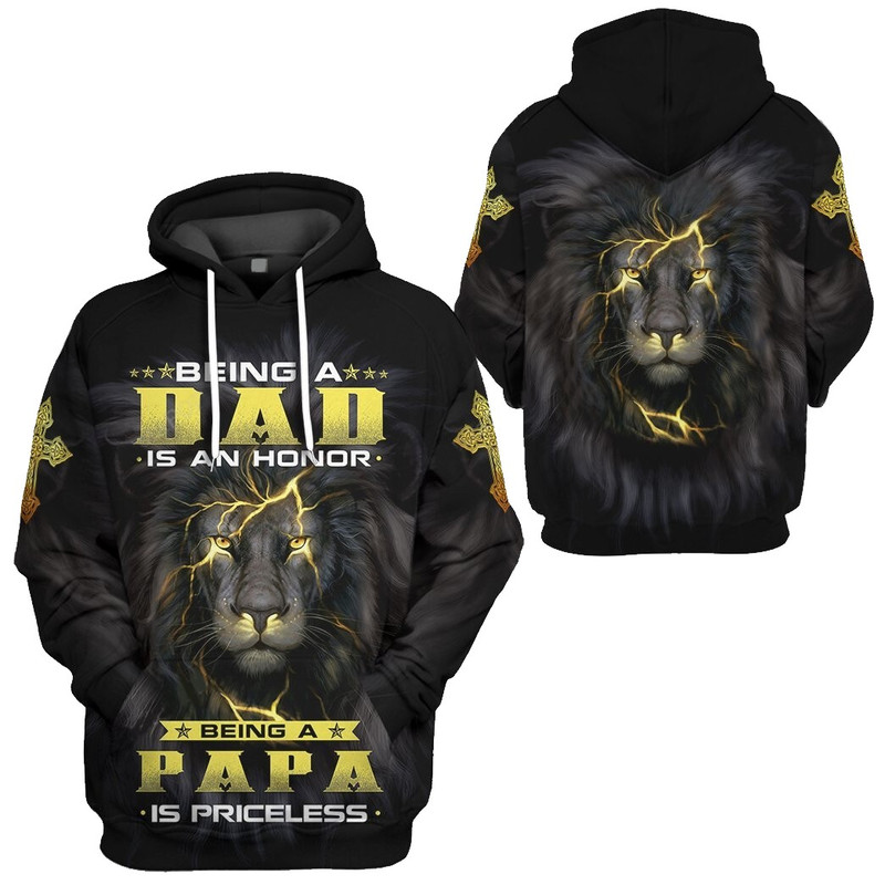 Being A Dad Is An Honor, Being A Papa Is Priceless 3D All Over Printed Hoodie.jpeg
