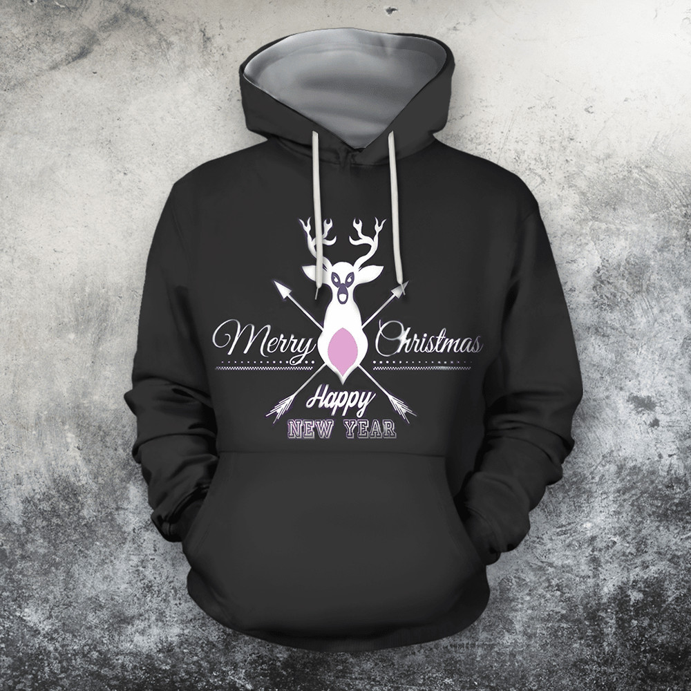 Deer Christmas All Over Print 3D Hoodie.jpeg