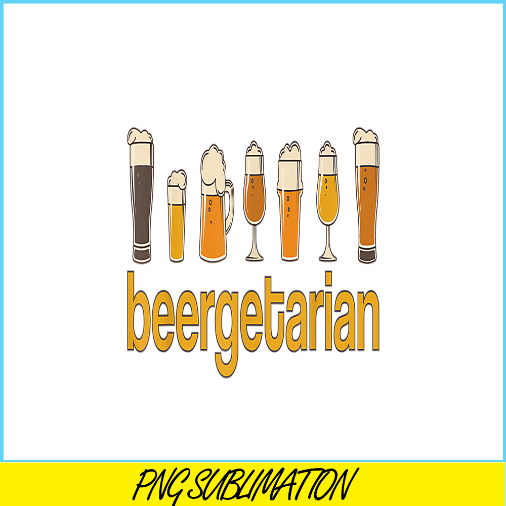 BEER28102323-Beeragetarian PNG Funny Beer Design PNG Brewery Lovers PNG.png