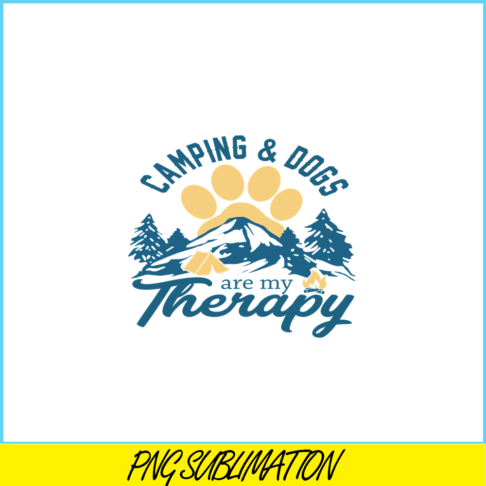 CAMP07112350-Camping Dog My Therapy PNG Dog Paw Behind The Ridge PNG Camping And Dogs PNG.png