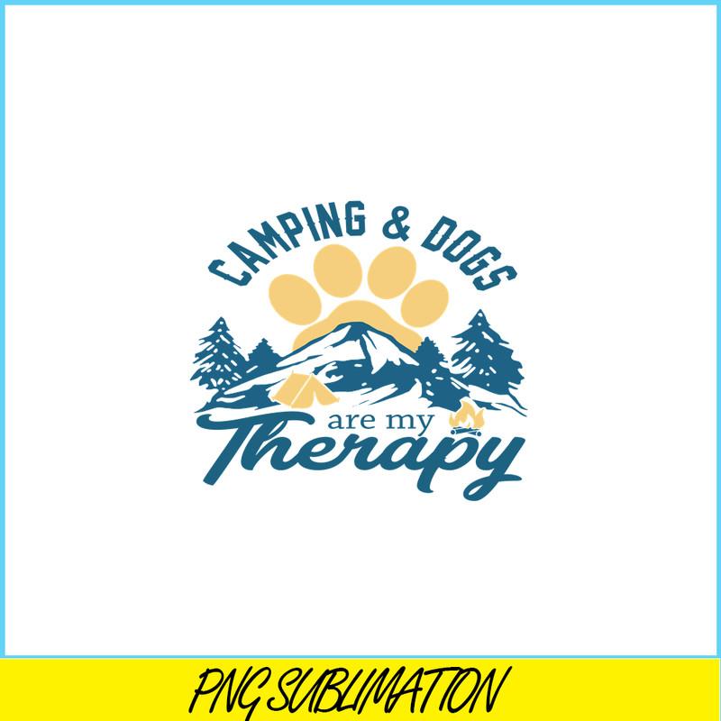 CAMP07112350-Camping Dog My Therapy PNG Dog Paw Behind The Ridge PNG Camping And Dogs PNG.png