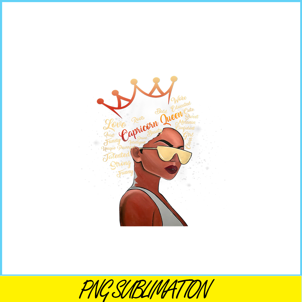 CPB28102329-Capricorn Queen PNG Strong Smart Afro Melanin PNG Black Women PNG.png