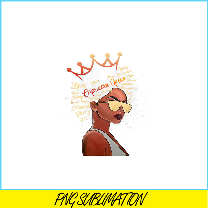 CPB28102329-Capricorn Queen PNG Strong Smart Afro Melanin PNG Black Women PNG.png