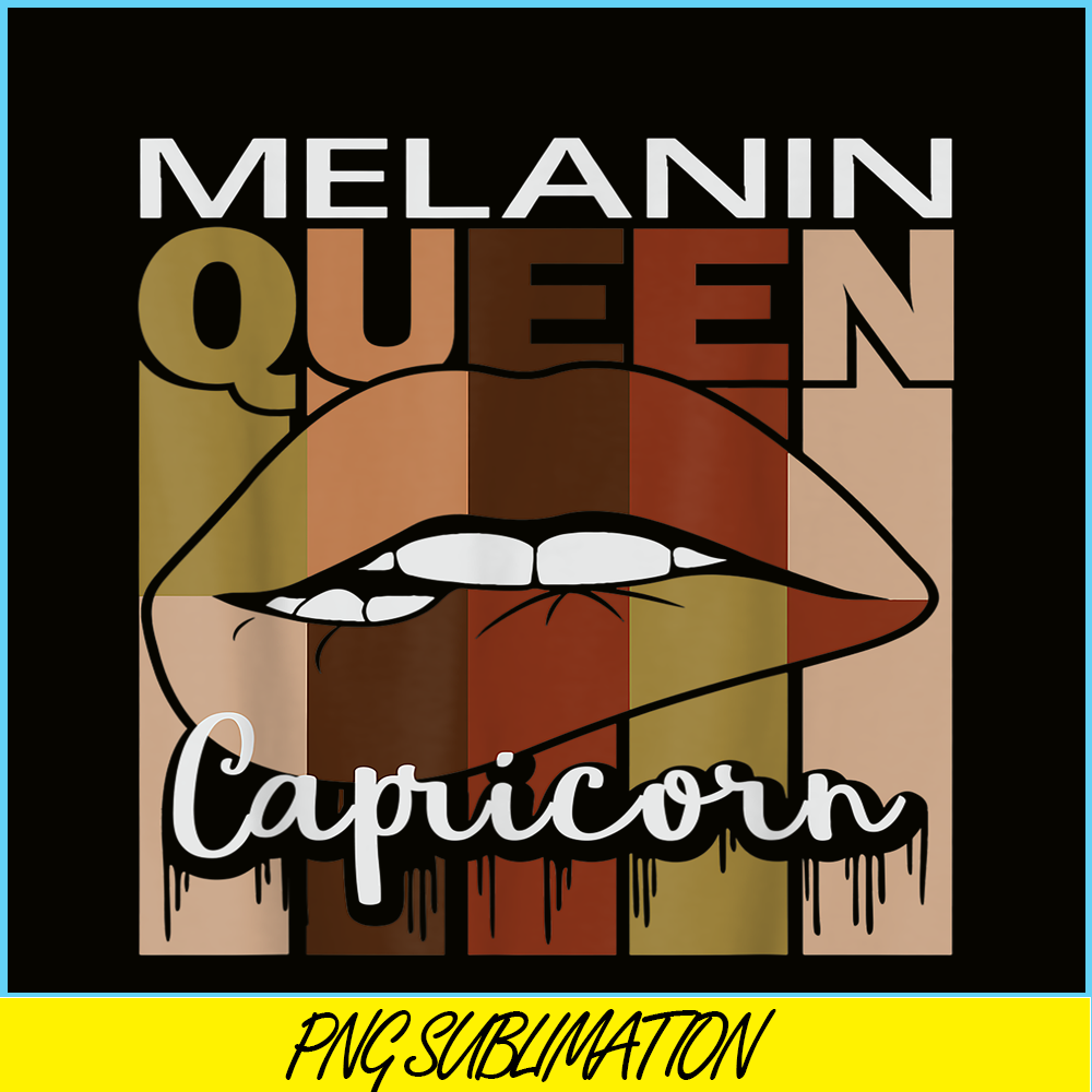 CPB28102333-Capricorn Queen PNG Zodiac Sign Melanin PNG Retro Vintage Birthday PNG.png