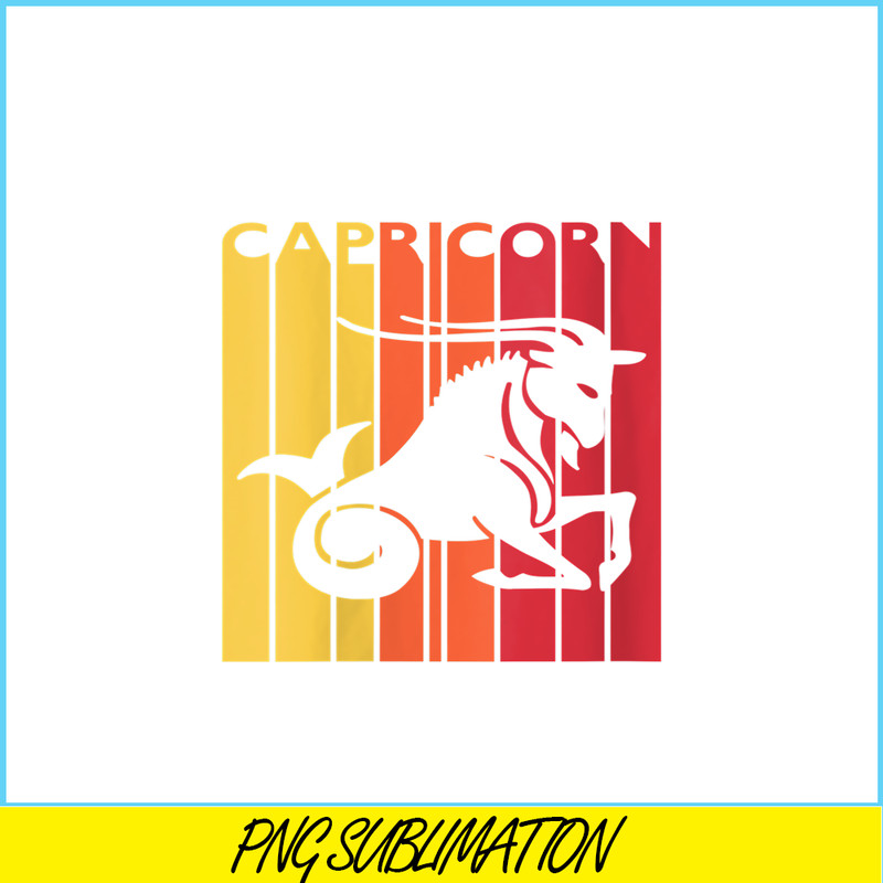 CPB28102383-Retro Capricorn PNG Zodiac Sign PNG December January Birthday Gift PNG.png