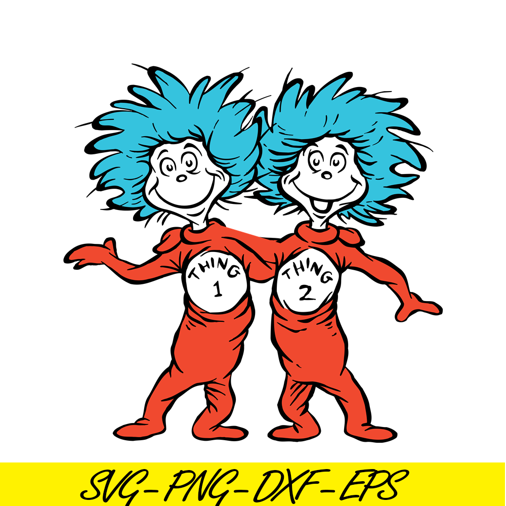 DS104122329-Thing One and Thing Two SVG, Dr Seuss SVG, Cat in the Hat SVG DS104122329.png