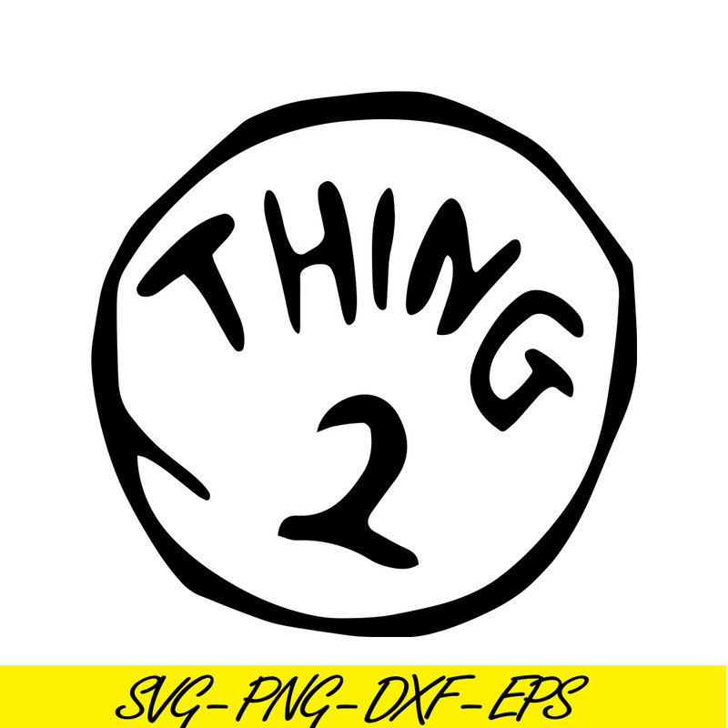 DS104122336-Thing 2 The Simple Text SVG, Dr Seuss SVG, Cat in the Hat SVG DS104122336.png