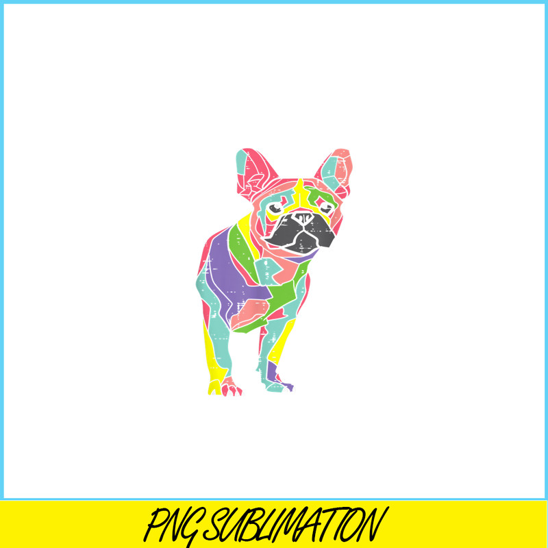 HL16102315-Colorful French Bulldog PNG, Frenchie Art PNG, Dog Lover PNG.png