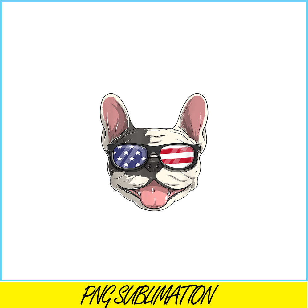 HL16102348-French Bulldog Dog USA PNG, French Dog Artwork PNG, Bulldog Mascot PNG.png