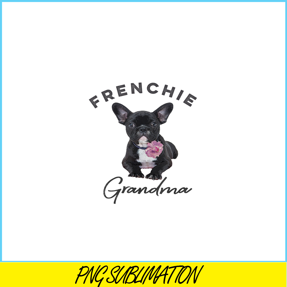 HL16102352-Frenchie Bulldog Flower PNG, French Dog Artwork PNG, Bulldog Mascot PNG.png