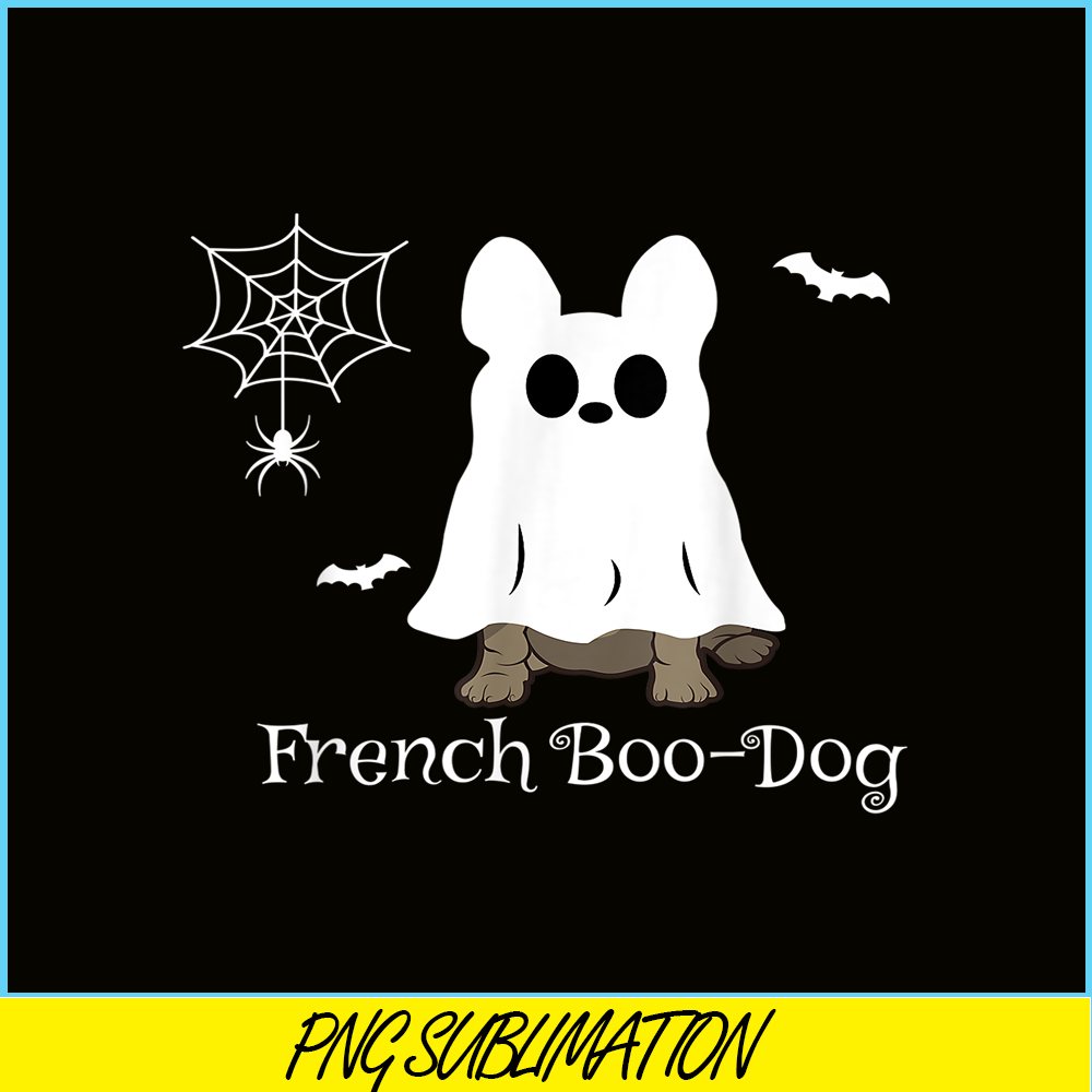 HL16102362-French Boo-Dog Dog PNG, French Bulldog Halloween PNG, Bulldog Mascot PNG.png