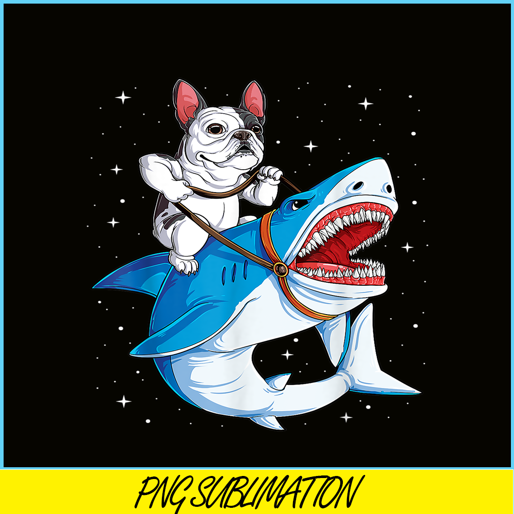 HL16102381-French Bulldog Shark PNG, Frenchie Dog Lover PNG, French Dog Artwork PNG.png