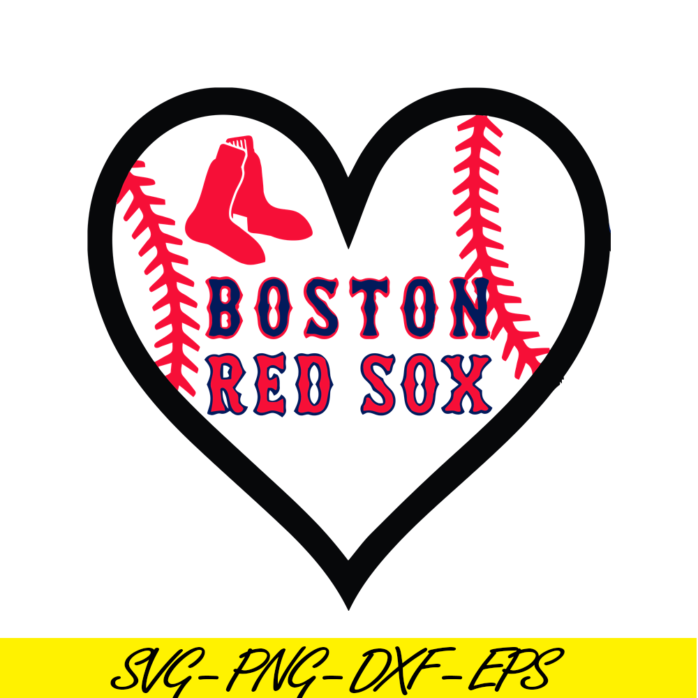 MLB30112354-Boston Red Sox The Black Heart SVG PNG DXF EPS AI, Major League Baseball SVG, MLB Lovers SVG MLB30112354.png