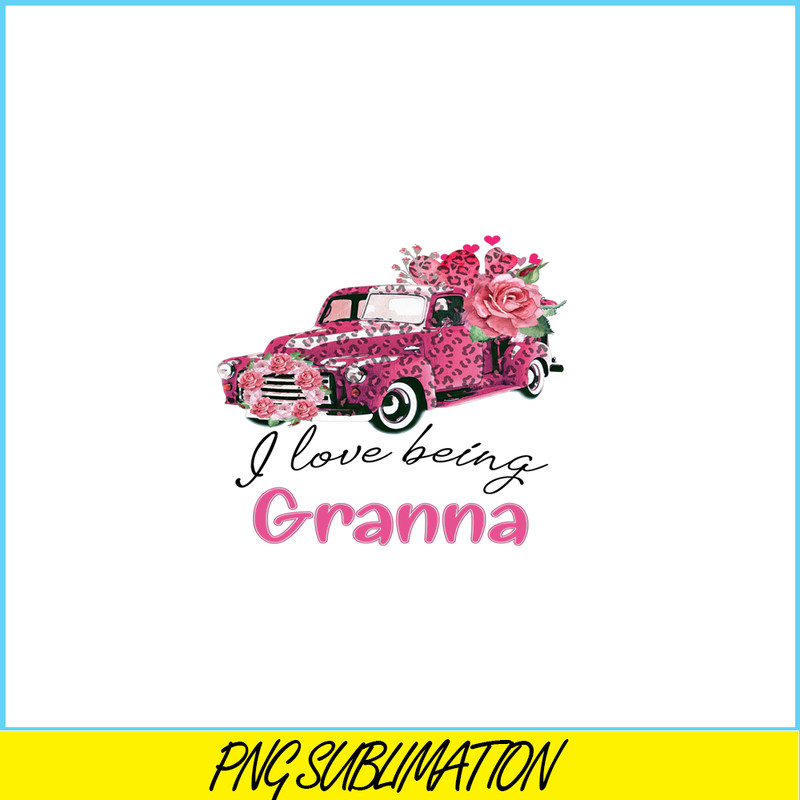 VLT19102349-I Love Being Granna PNG, Pink Valentine PNG, Valentine Holidays PNG.png