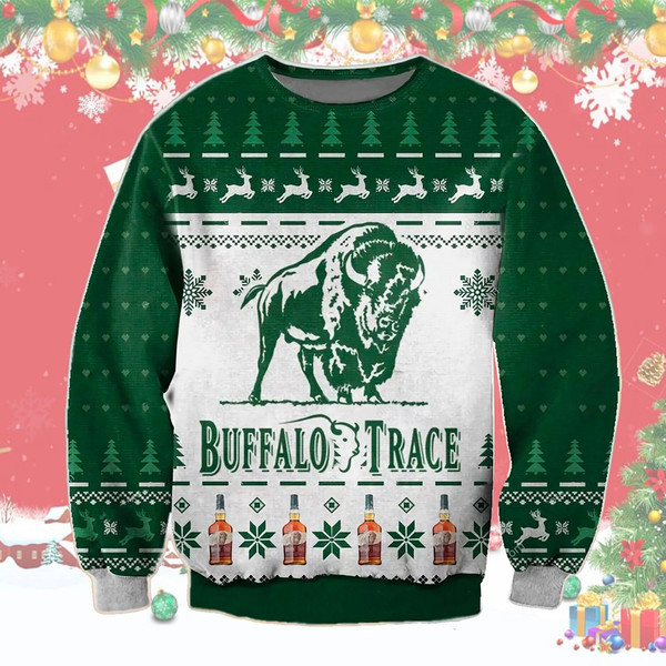 Buffalo Trace Whisky Green sweater Chrismas.jpeg