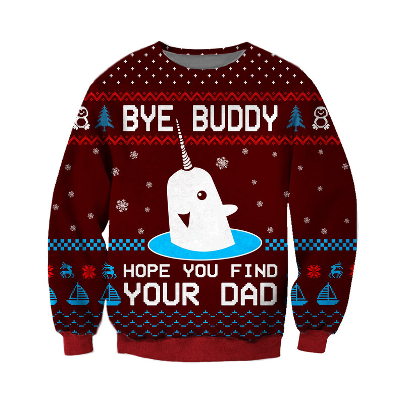 Bye Buddy Knitting Pattern 3D Print Chrismas Hope You Find Your Dad.jpeg