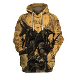 3D All Over Printed Hoodie Anubis And Osiris