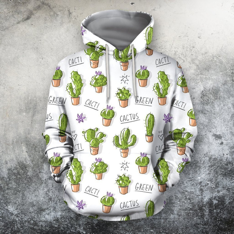 Cacti Pots Shirt All Over Print 3D Hoodie.jpeg